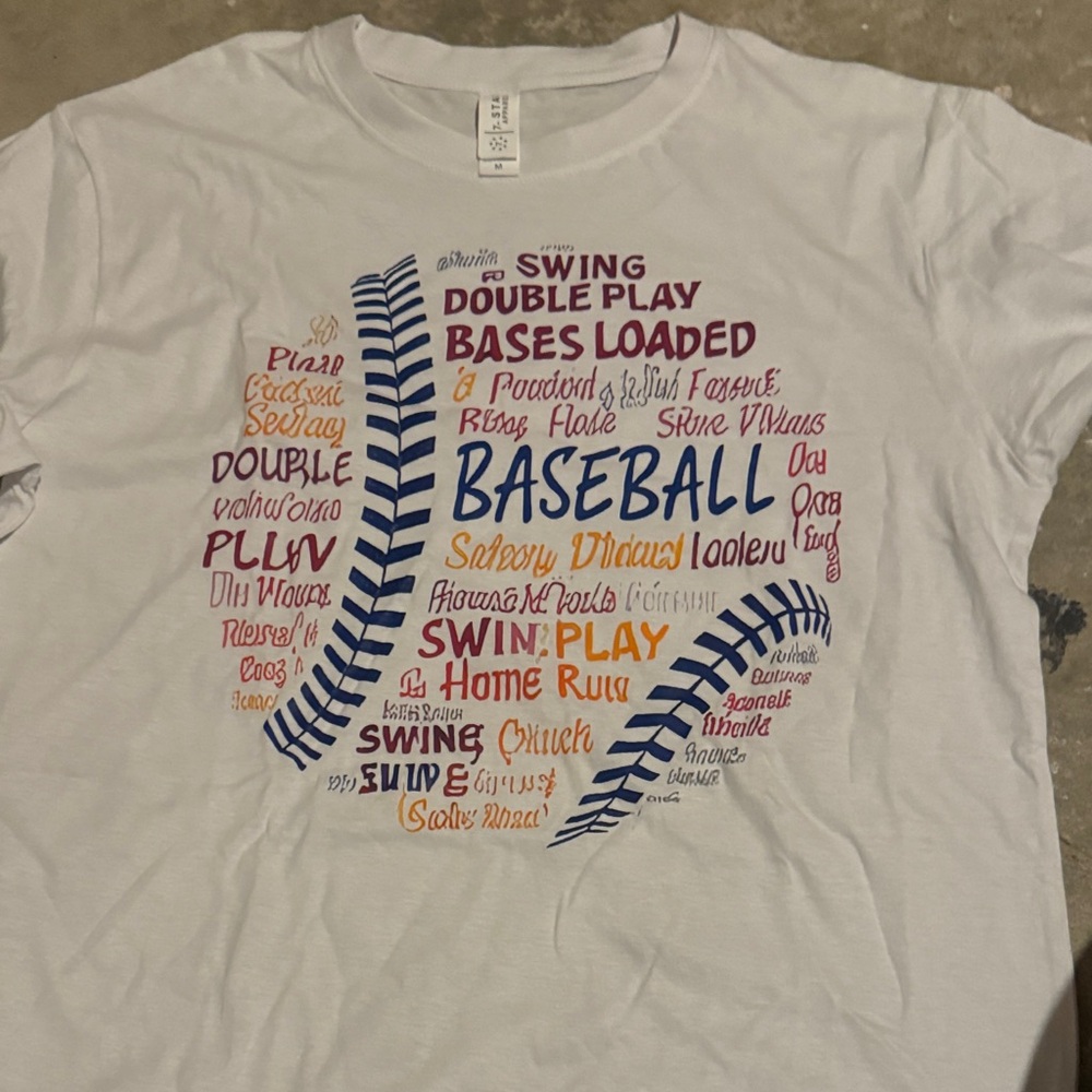 Baseball Graphic Tee - White